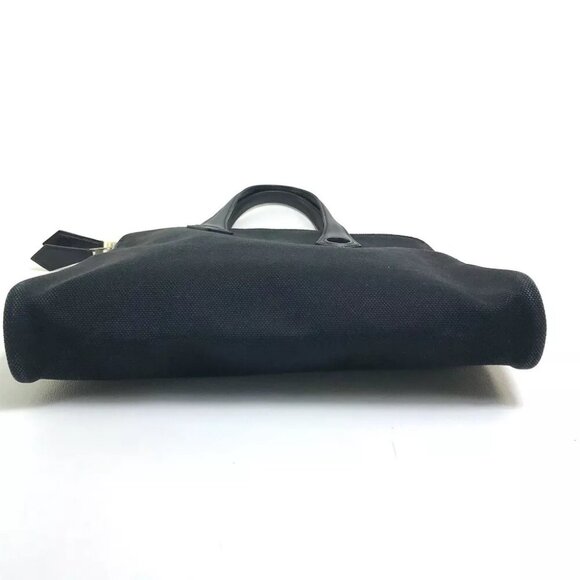 AUTHENTICITY GUARANTEED HERMES Sac Ibu PM Tote Bag Hand Bag Toile H Black - Picture 4 of 12